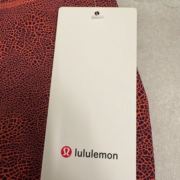 Lululemon Wunder Train HR Crop 23" Crackle Glaze Vintage Orange Larkspur Size 2 - Picture 5 of 11